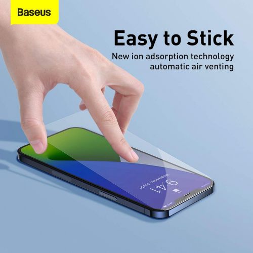 Baseus iPhone 12 Pro Max 0.3 mm Full-glass Tempered Glass (2pcs) White (SGAPIPH67N-LS02) - iPhone 12 Pro