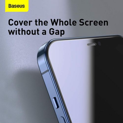Baseus iPhone 12 Pro Max 0.3 mm Full-glass Tempered Glass (2pcs) White (SGAPIPH67N-LS02) - iPhone 12 Pro