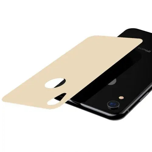 Baseus iPhone Xr 0.3 mm Full coverage curved T-Glass rear Protector Gold (SGAPIPH61-BM0V) - iPhone Xr