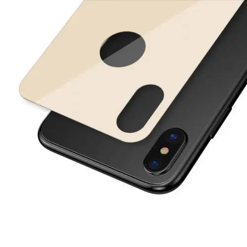 Baseus iPhone Xs 0.3 mm Full coverage curved T-Glass rear Protector Gold (SGAPIPH58-BM0V) - iPhone X/Xs