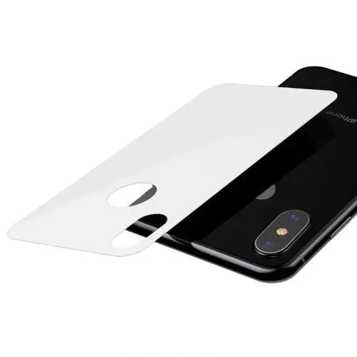 Baseus iPhone Xs 0.3 mm Full coverage curved T-Glass rear Protector White(SGAPIPH58-BM02) - iPhone X/Xs