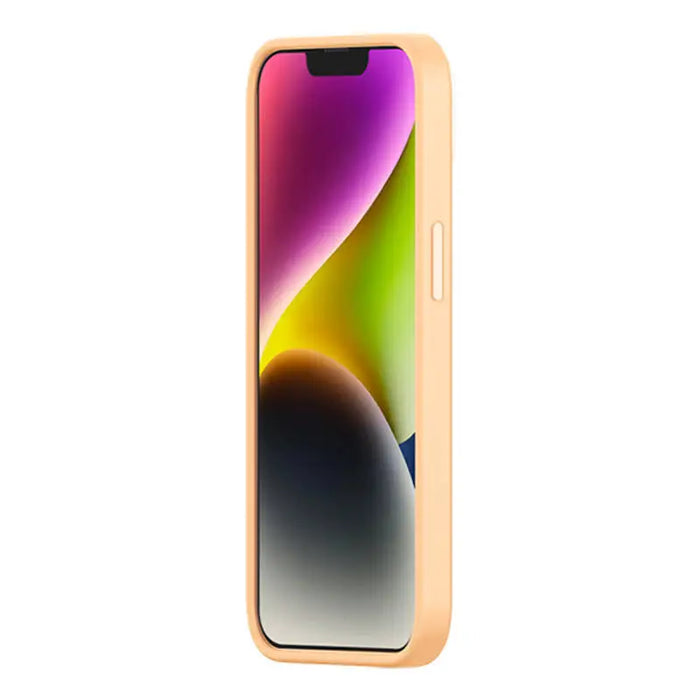 Baseus Liquid Silica Gel Case for iPhone 14 Plus (sunglow)+ tempered glass + cleaning kit - Protective cases