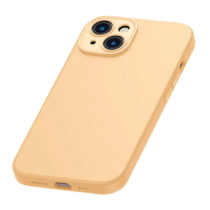 Baseus Liquid Silica Gel Case for iPhone 14 Plus (sunglow)+ tempered glass + cleaning kit - Protective cases