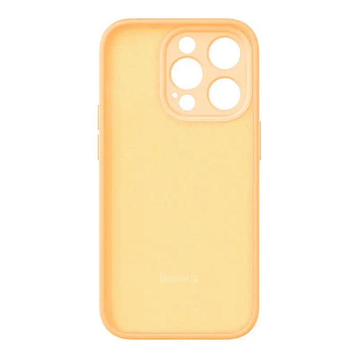 Baseus Liquid Silica Gel Case for iPhone 14 Pro (Sunglow)+ tempered glass + cleaning kit - Protective cases