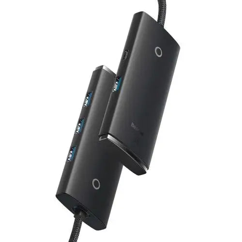 Baseus Lite Series Hub 4in1 USB-C to 4x USB 3.0 + USB-C 25cm (Black)