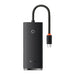 Baseus Lite Series Hub 4in1 USB-C to 4x USB 3.0 + USB-C 25cm (Black)