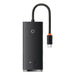Baseus Lite Series Hub 4in1 USB-C to 4x USB 3.0 + USB-C 25cm (Black)
