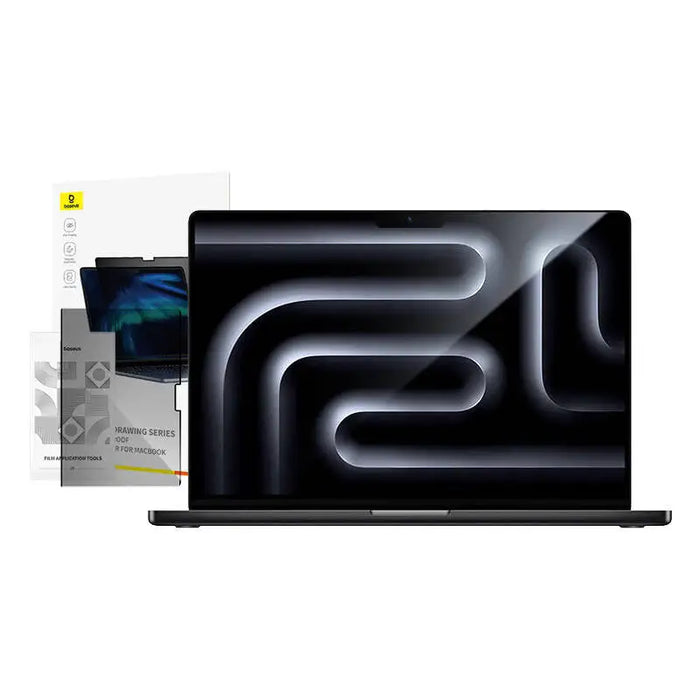 Baseus Magic Drawing magnetic protective privacy overlay for MacBook Pro 14’’ (2021/2023) + cleaning kit (transparent)