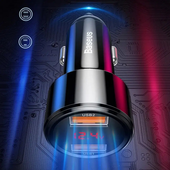 Baseus Magic Series Dual QC - Quick Charge 3.0 2x USB 45W 6A car charger black (CCMLC20A-01) - Cell phone USB