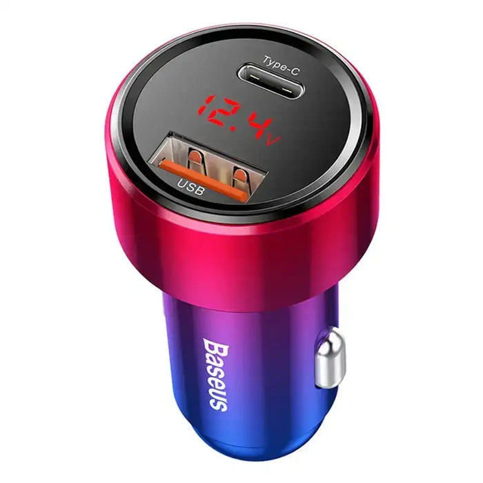 Baseus Magic USB + USB-C QC 4.0 PD 45W car charger (red-blue). - Car chargers<<<Chargers<<<GSM