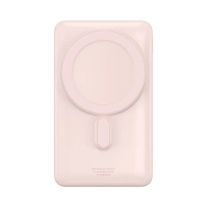 Baseus Magnetic Bracket power bank with wireless charging MagSafe 10000mAh 20W Overseas Edition pink (PPCX000204) + USB