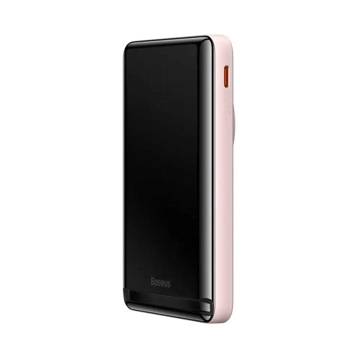 Baseus Magnetic Bracket power bank with wireless charging MagSafe 10000mAh 20W Overseas Edition pink (PPCX000204) + USB
