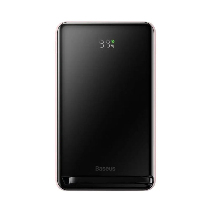Baseus Magnetic Bracket power bank with wireless charging MagSafe 10000mAh 20W Overseas Edition pink (PPCX000204) + USB