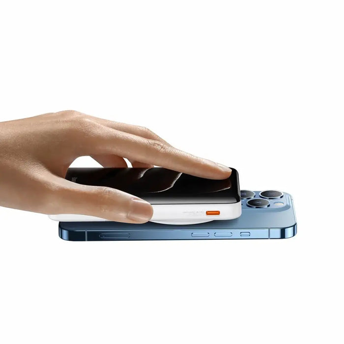 Baseus Magnetic Bracket powerbank with wireless charging MagSafe 10000mAh 20W Overseas Edition white (PPCX000202) + USB