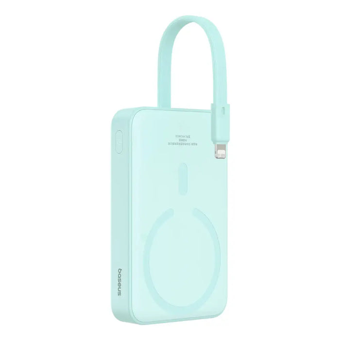 Baseus Magnetic Mini MagSafe 10000mAh 20W powerbank with built-in Lightning cable - blue + Baseus Simple Series USB-C