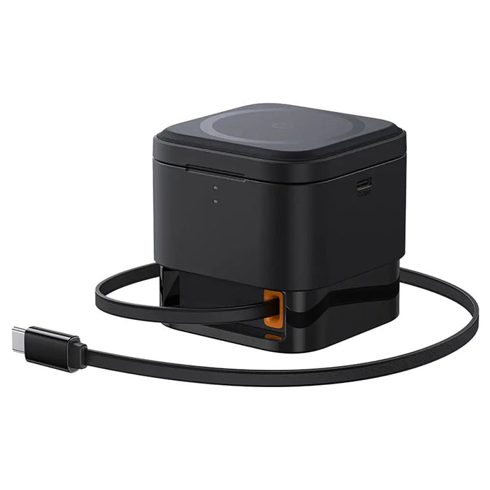 Baseus MagPro 3in1 25W MagSafe Compatible Inductive Charger for Phone and Smartwatch - Black - Cell phone USB
