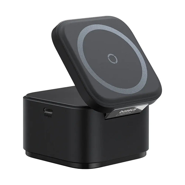 Baseus MagPro 3in1 25W MagSafe Compatible Inductive Charger for Phone and Smartwatch - Black - Cell phone USB