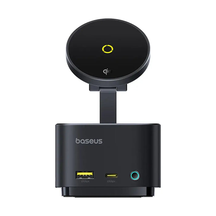 Baseus MagPro Series II 7-in-1 USB-C Hub with MagSafe-compatible Charger 15W + HDMI + USB-A + USB-C + SD/TF - Black