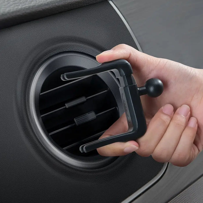 Baseus Metal Age II gravitational car phone holder to round ventilation grid (grey) - Cell phone