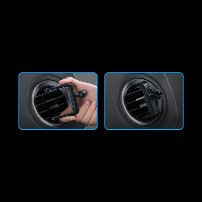 Baseus Metal Age II gravitational car phone holder to round ventilation grid (grey) - Cell phone