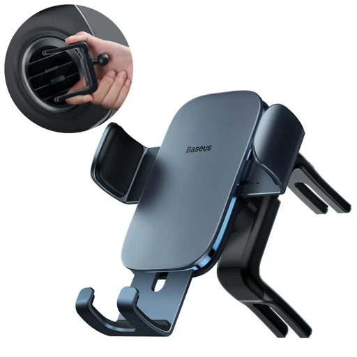 Baseus Metal Age II gravitational car phone holder to round ventilation grid (grey) - Cell phone