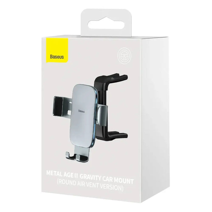 Baseus Metal Age II gravitational car phone holder to round ventilation grid (grey) - Cell phone