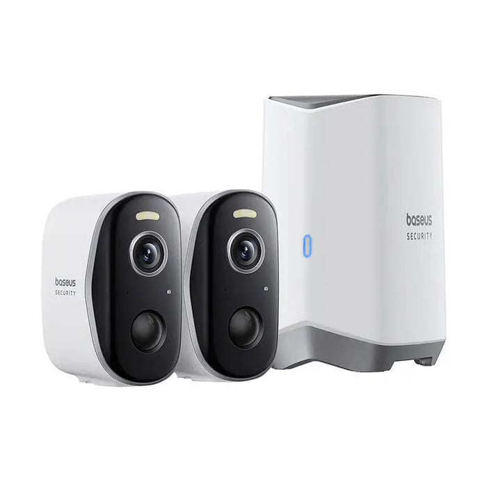 Baseus N1 Plus 2K Outdoor Camera Set (White) - IP cameras<<<Smart Home<<<InnproXML&&&Smart home<<<HurtelXML