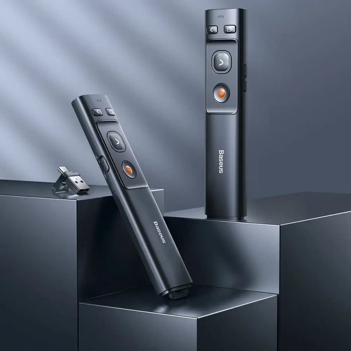 Baseus Orange Dot Multifunctional remote control for presentation with a red laser pointer - gray - Laser pointers<<<IT