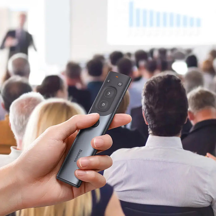 Baseus Orange Dot Multifunctional remote control for presentation with a red laser pointer - gray - Laser pointers<<<IT