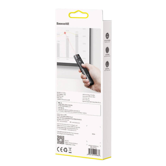 Baseus Orange Dot Multifunctionale remote control for presentation with a laser pointer - gray - Laser pointers<<<IT