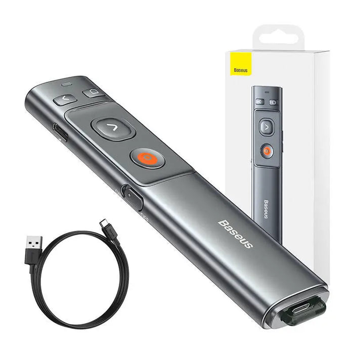 Baseus Orange Dot Multifunctionale remote control for presentation with a laser pointer - gray - Laser pointers<<<IT