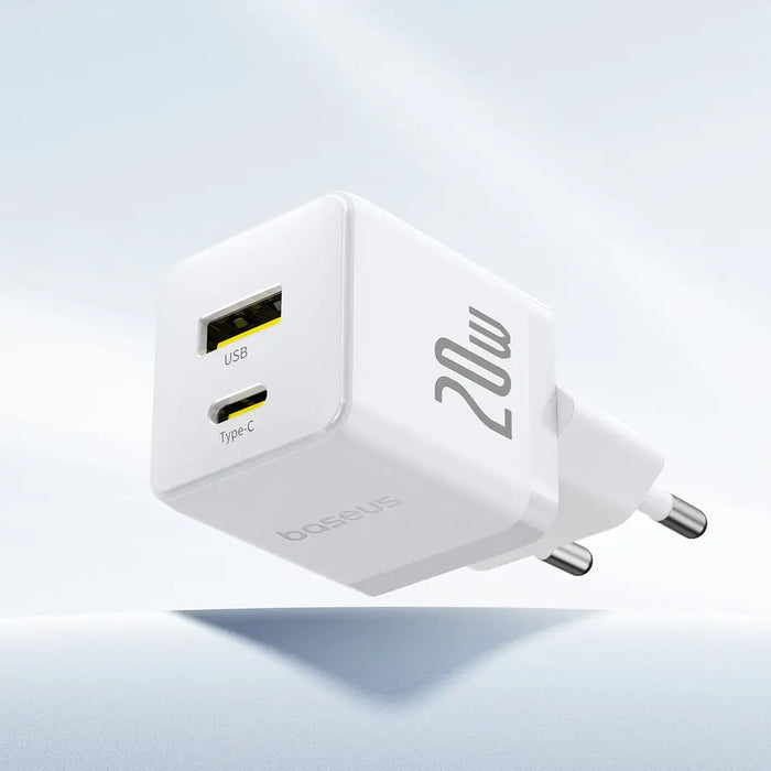 Baseus Palm 20W USB-C USB-A Wall Charger - White - Cell phone USB charger<<<HurtelXML