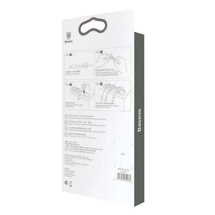 Baseus Peas Magnetic Cable Clip Black - Cable organizers<<<GSM