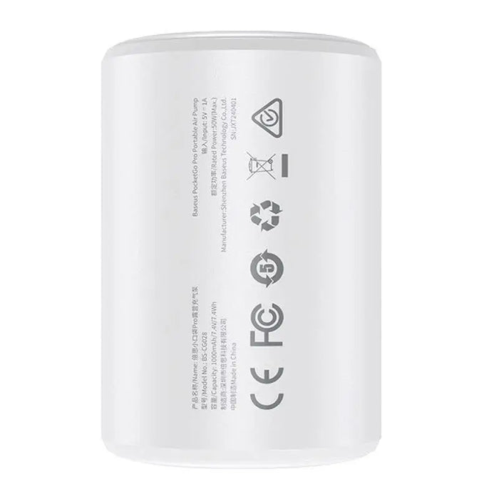 Baseus PocketGo Portable Pump (white) - Camping<<<Outdoor<<<InnproXML&&&Sport products<<<HurtelXML