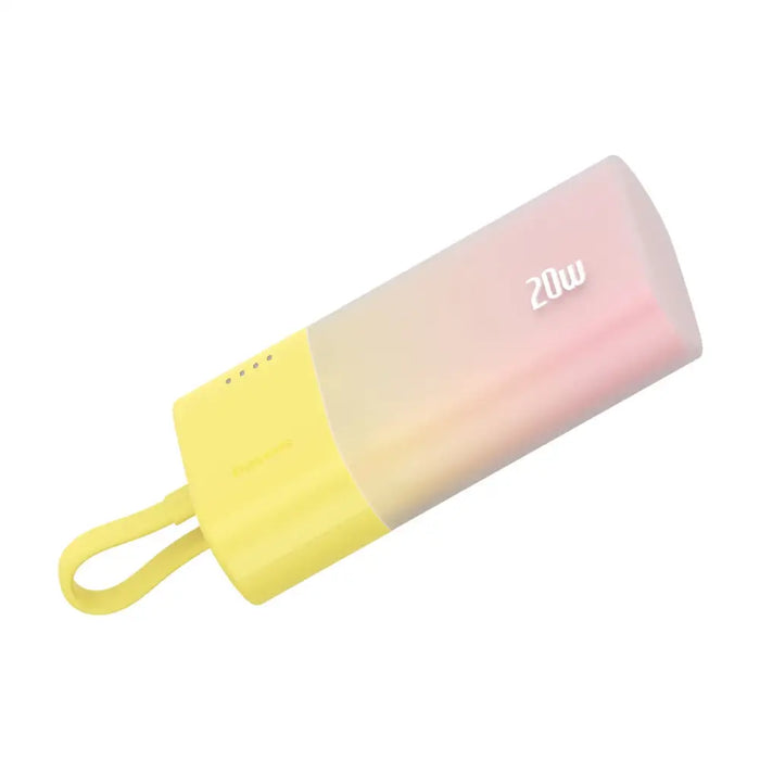 Baseus Popsicle 5200mAh 20W Powerbank with Built-in Lightning Cable (+ White Baseus Simple USB-C - USB-C