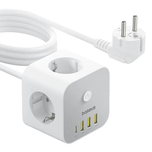 Baseus PowerCombo 7 in 1 Power Strip Cube 3 AC + 3 x USB-A + 1 x USB-C 20W 1.5 m - white - Cables and tapes<<<HurtelXML