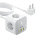 Baseus PowerCombo 7 in 1 Power Strip Cube 3 AC + 3 x USB-A + 1 x USB-C 20W 1.5 m - white - Cables and tapes<<<HurtelXML