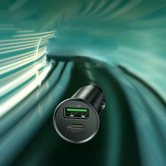 Baseus PPS smart car charger USB / USB Type C 30 W Quick Charge 4.0 QC4+ Power Delivery 3.0 VOOC SCP AFC MTKPE black
