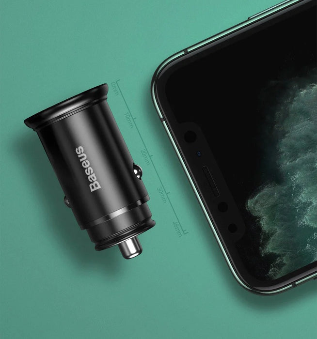 Baseus PPS smart car charger USB / USB Type C 30 W Quick Charge 4.0 QC4+ Power Delivery 3.0 VOOC SCP AFC MTKPE black