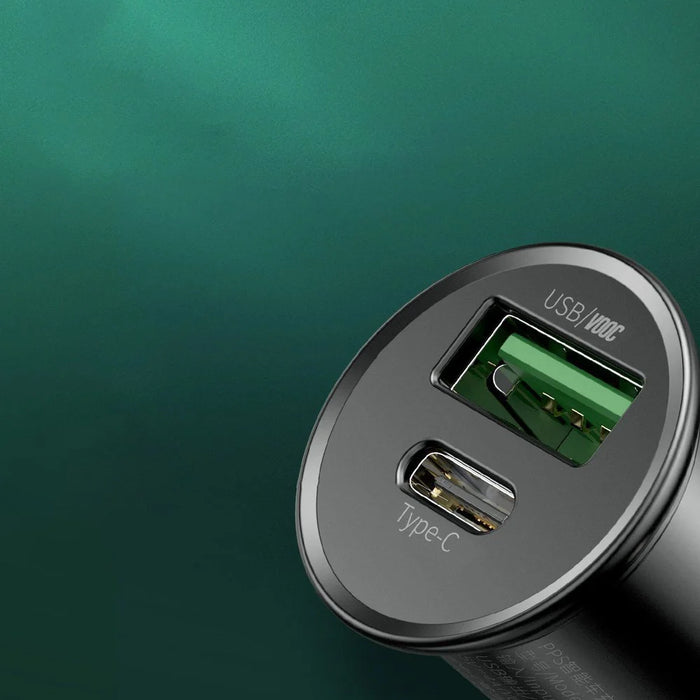 Baseus PPS smart car charger USB / USB Type C 30 W Quick Charge 4.0 QC4+ Power Delivery 3.0 VOOC SCP AFC MTKPE black