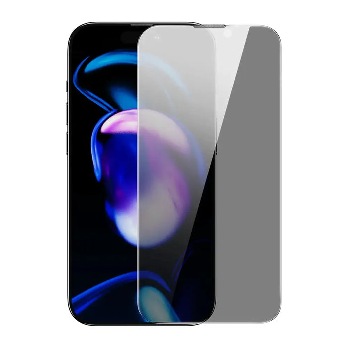 Baseus Privacy Tempered Glass for iPhone 14 Pro Full Screen 0.3mm Privacy Filter Anti Spy + Mounting Frame - Cell phone