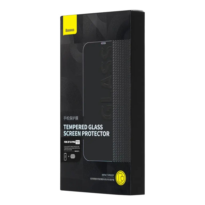 Baseus Privacy Tempered Glass for iPhone 14 Pro Full Screen 0.3mm Privacy Filter Anti Spy + Mounting Frame - Cell phone