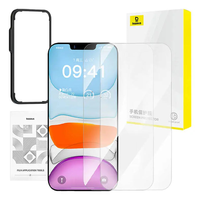 Baseus privacy tempered glass Superior HD for iP 11Pro/X/XS +2xcleaning kit and EasyStick - For smartphones<<<Tempered