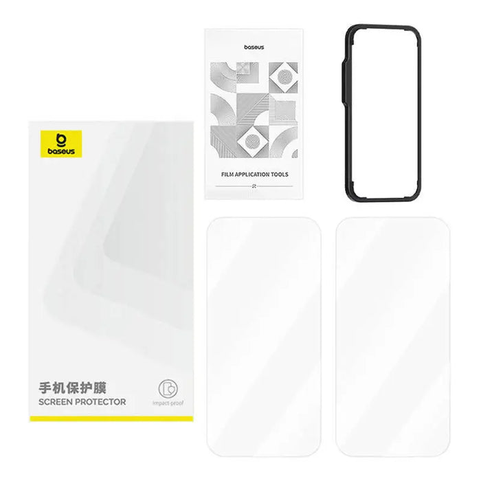 Baseus privacy tempered glass Superior HD for iP 11Pro/X/XS +2xcleaning kit and EasyStick - For smartphones<<<Tempered