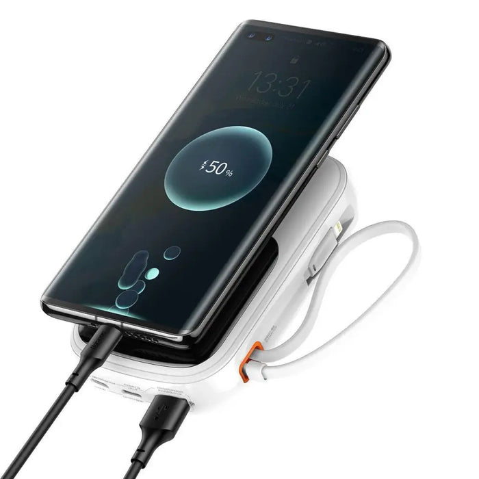 Baseus Qpow Digital Display Power Bank with Fast Charging 10000mAh 20W QC/PD/SCP/FCP with Built-in Lightning Cable
