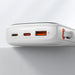 Baseus Qpow Digital Display powerbank with fast charging 10000mAh 22.5W QC/PD/SCP/FCP with built-in USB-C cable white