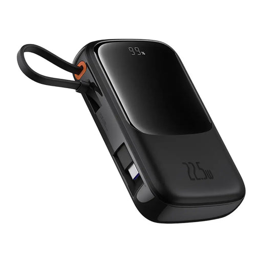 Baseus Qpow Pro+ 10000mAh 22.5W powerbank with built-in USB-C cable and display - black - Powerbanks<<<HurtelXML