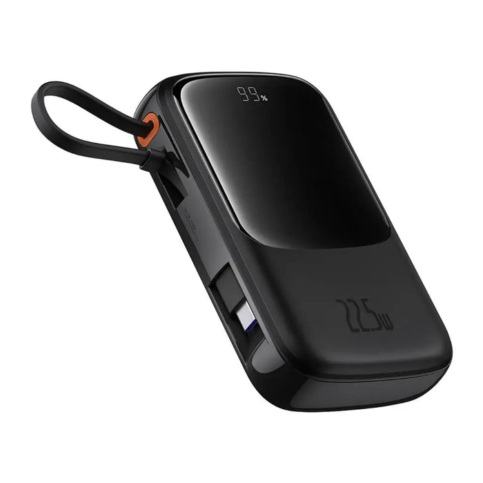 Baseus Qpow Pro+ 10000mAh 22.5W powerbank with built-in USB-C cable and display - black - Powerbanks<<<HurtelXML