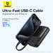 Baseus Qpow Pro+ 10000mAh 22.5W powerbank with built-in USB-C cable and display - black - Powerbanks<<<HurtelXML