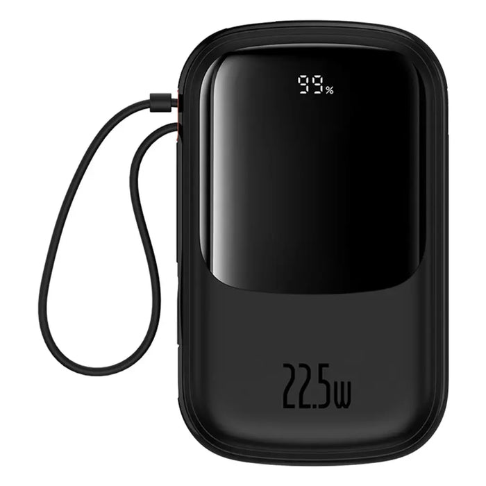 Baseus Qpow Pro+ 20000mAh 22.5W powerbank with built-in USB-C cable and display - black - Powerbanks<<<HurtelXML
